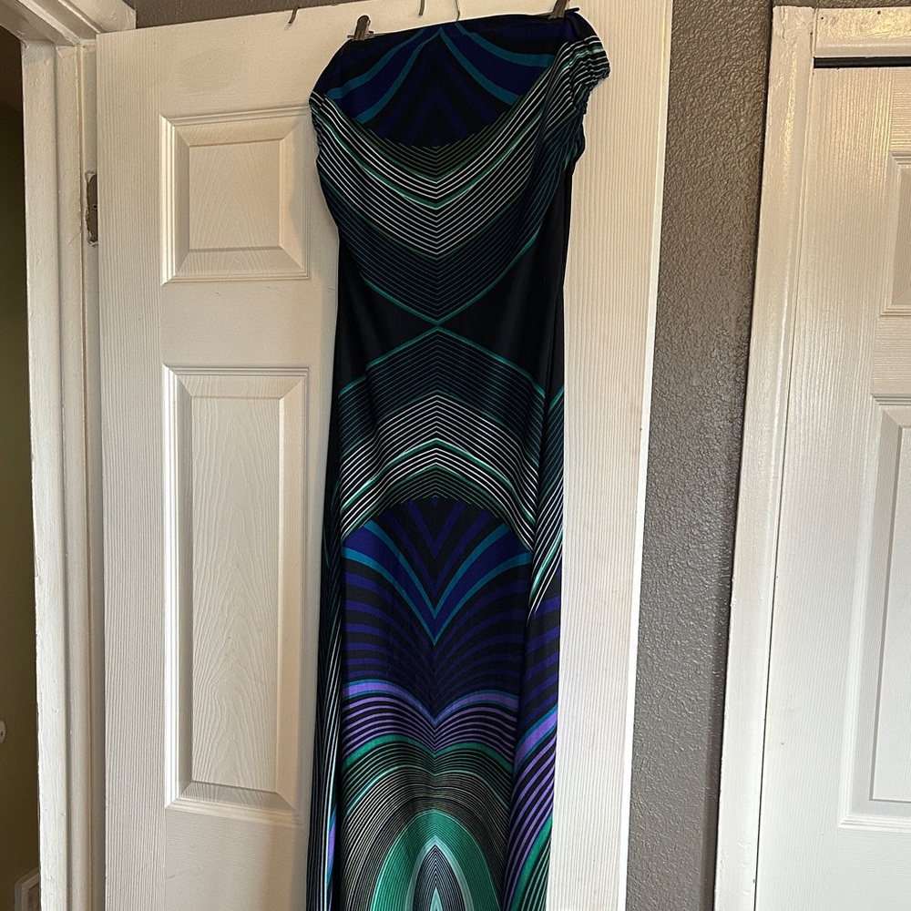 Papillon Blanc Vibrant Blue and Black Dress